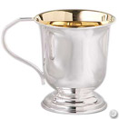 STERLING SILVER FOOTED BABY CUP