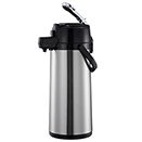AIRPOTS, LEVER TOP, GLASS LINED, STAINLESS SATIN BODY - 2.5 L.
