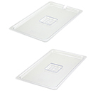 POLY-WARE FOOD PAN COVERS, FULL OR SLOTTED, POLYCARBONATE - THIRD/ SOLID