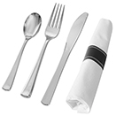 SERVING CUTLERY, SILVER DISPOSABLE PLASTIC - 8