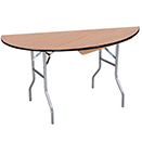 HALF ROUND FOLDING TABLES, PLYWOOD TOP - 60