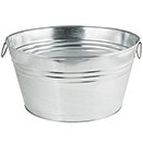 PARTY TUBS, NATURAL GALVANIZED - 95 OZ., 12
