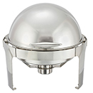 MADISON ROUND ROLL TOP CHAFER, STAINLESS - ROUND FOOD PAN FITS CHSS-4445