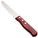 JUMBO STEAK KNIFE, ROUNDED TIP, BRAZILIAN POLYWOOD HANDLE