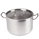 STOCK POT WITH COVER, STAINLESS STEEL - 20 QT., 11 3/4